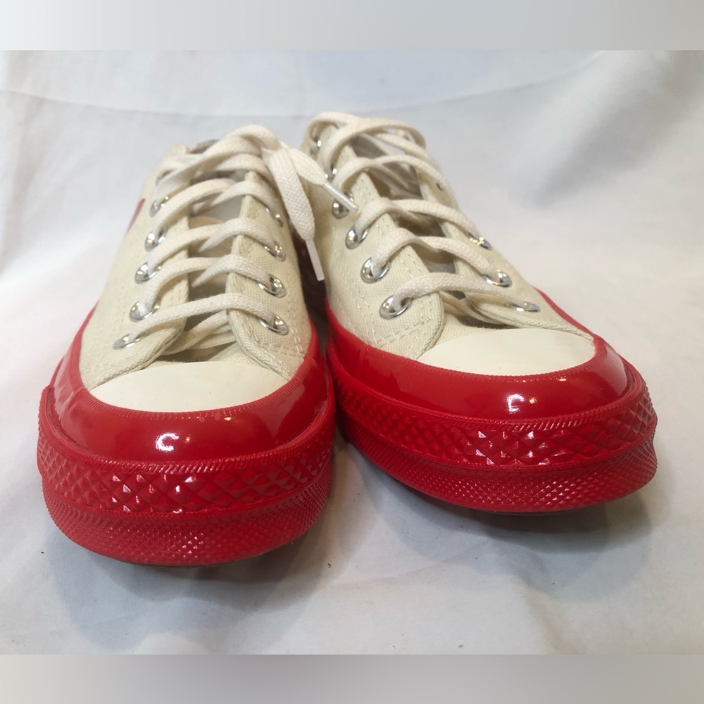 Women’s Converse x Comme De Garçons CTAS Low Top Sneaker - Size 5.5 - No Box - Picture 3 of 12